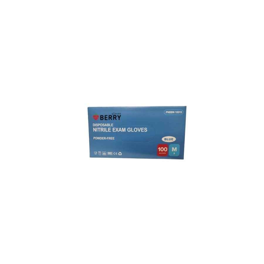 Zili/violeti BERRY Nitrila cimdi, bez pūdera N100, 100 gb Zili/violeti BERRY Nitrila cimdi, bez pūdera N100, 100 gb