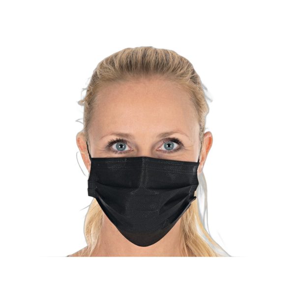 Medicīniskās sejas maskas TYPE II Melnas