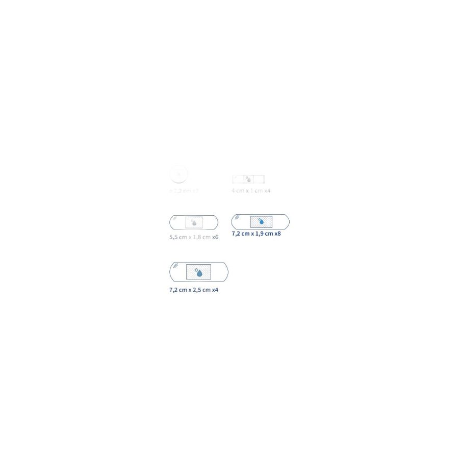 Plāksteru komplekts TRANSPARENT, 24 gb dažada izmēra CAURSPĪDĪGI plāksteri