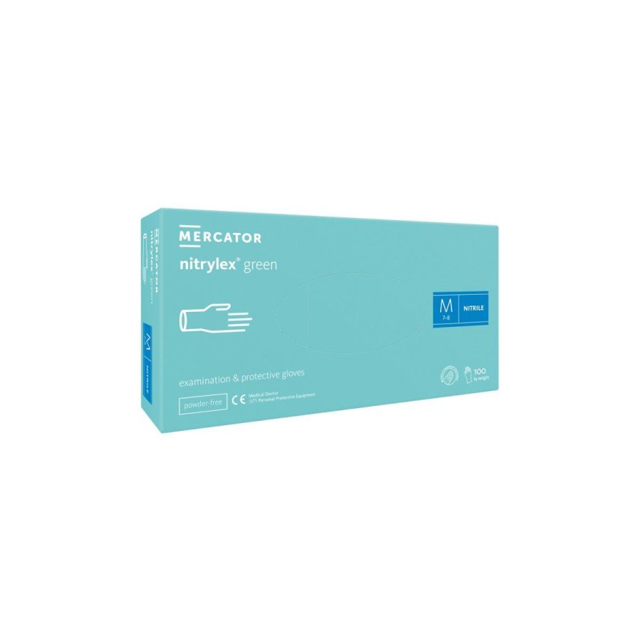 Zaļi nitrylex classic Nitrila cimdi, bez pūdera N100 Zaļi nitrylex classic Nitrila cimdi, bez pūdera N100