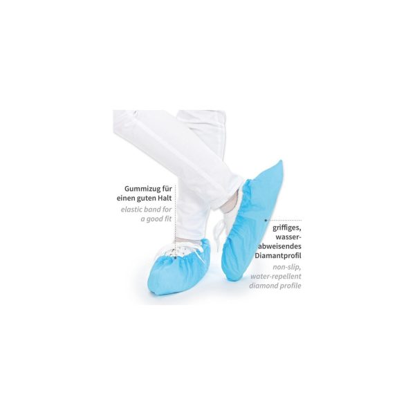 Anti Slide apavu pārvalki , CPE ar TPE pārklājumu, 41 cm, zili 50 MIC