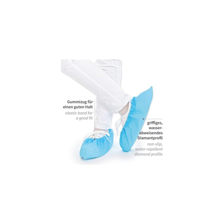 Anti Slide apavu pārvalki , CPE ar TPE pārklājumu, 41 cm, zili 50 MIC Anti Slide apavu pārvalki , CPE ar TPE pārklājumu, 41 cm, zili 50 MIC
