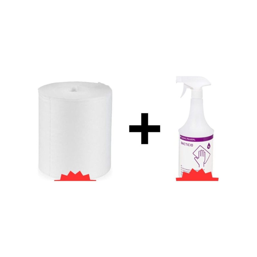 BACTICID 1L + DRY Wipes N600 — virsmu dezinfekcijas komplekts BACTICID 1L + DRY Wipes N600 — virsmu dezinfekcijas komplekts