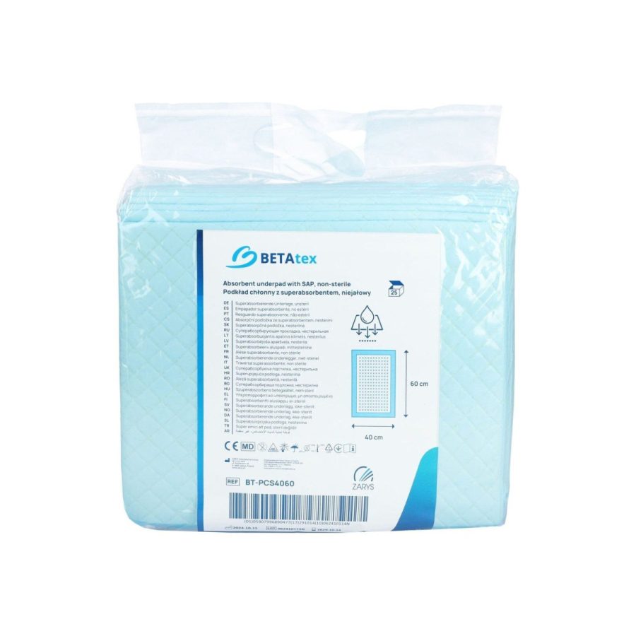 BETAtex SuperAbsorbent paladziņš, nesterils 40 × 60 cm, 25 gab.