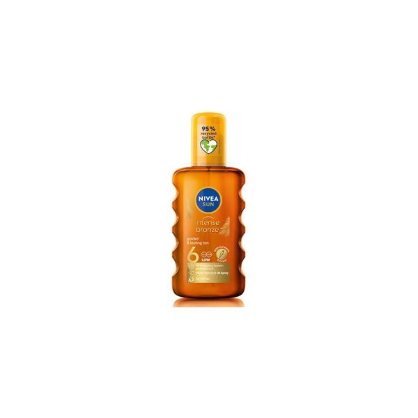 NIVEA SUN Intense Bronze SPF6 izsmidzināma eļļa ar karotīnu un E vitamīnu, 200 ml
