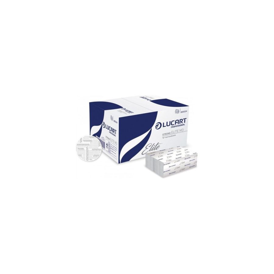 Lucart STRONG ELITE M3 papīra roku dvieļi loksnēs (M-locījums, 3 sl.), 15 iepakojumi