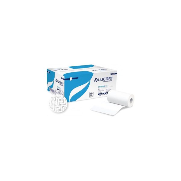 Lucart STRONG 70 papīra roku dvieļi ruļļos (2 sl., 70 m), 12 ruļļi