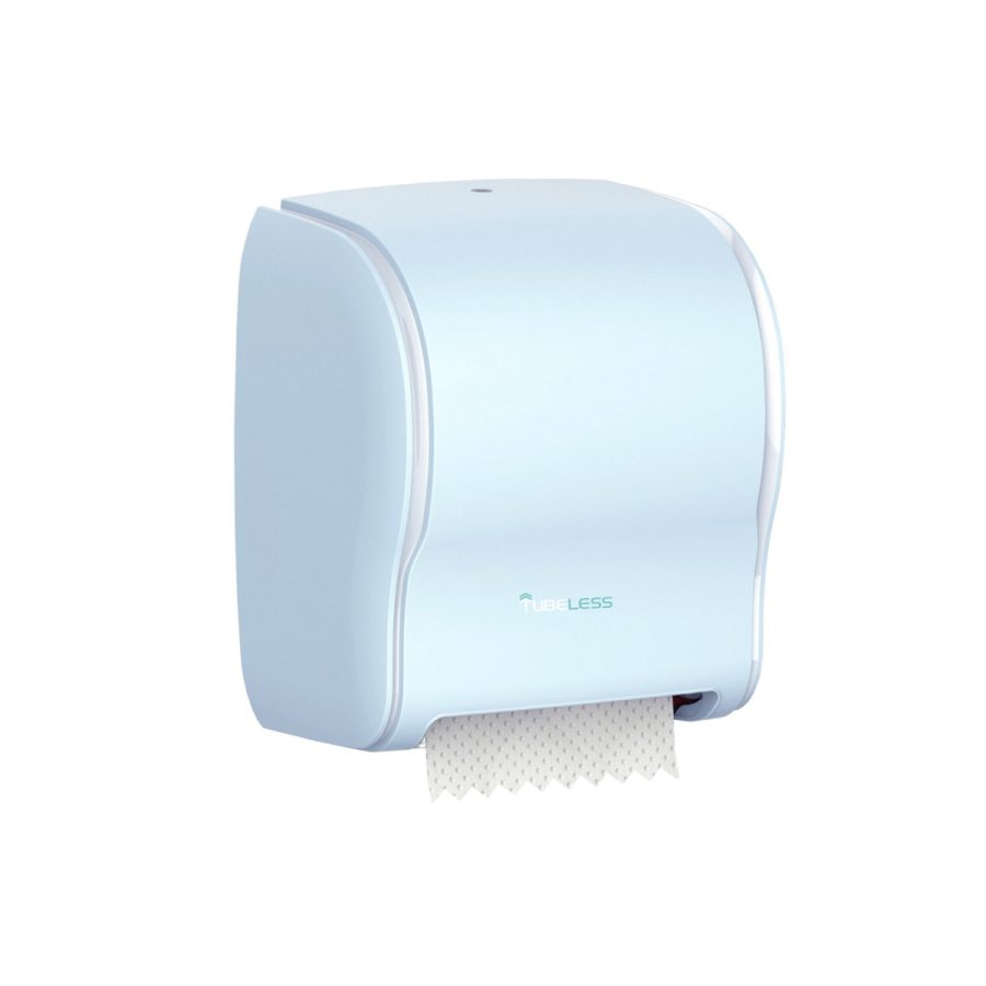 Papīra ruļļu dvieļu turētājs TUBELESS DISPENSER, mehānisks Papīra ruļļu dvieļu turētājs TUBELESS DISPENSER, mehānisks